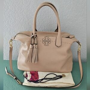 ​Tory Burch McGraw Satchel in Pink Quartz - Pebbled Leather